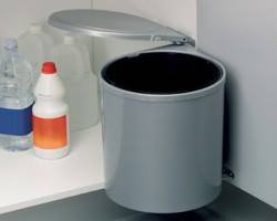 Balde plastico 15lts plastico branco e cinza